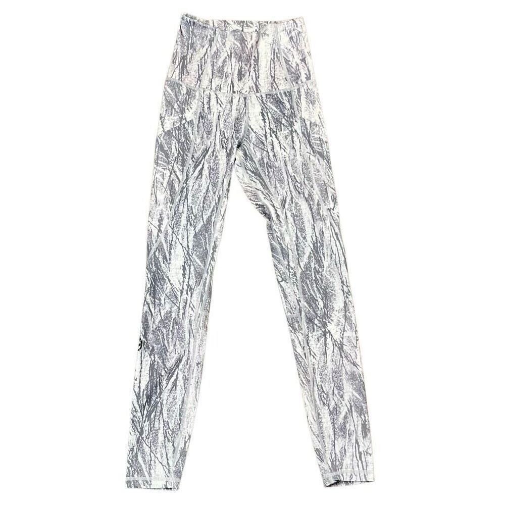 P'tula Chandre Birch Marble Forest Camo Print Leggings Small